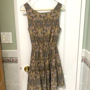 Tiered sleeveless summer dress with cutout in back. New condition